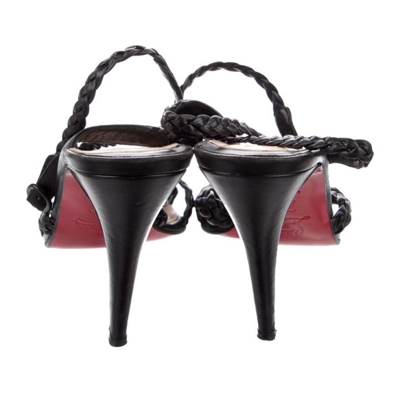 Christian Louboutin Leather Slingback Sandals - Picture 4 of 5